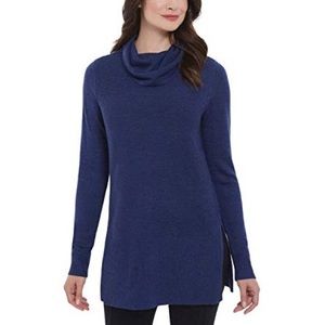 Adrienne Vittadini Tunic Length Cowl Neck Sweater